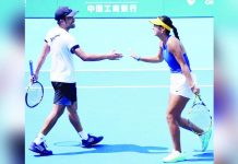 Alex Eala and Francis Alcantara settled for a bronze medal finish in the 19th Asian Games mixed doubles tennis event. PHOTO COURTESY OF POC