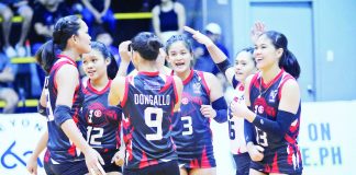 University of the East Lady Warriors were triumphant to start their Shakey’s Super League campaign. PHOTO COURTESY OF V-LEAGUE