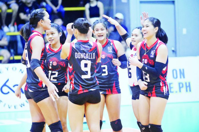 University of the East Lady Warriors were triumphant to start their Shakey’s Super League campaign. PHOTO COURTESY OF V-LEAGUE