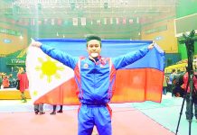 Ilonggo wushu bet Arnel Mandal, who ruled the men’s 52kg during the 2015 World Sanda Championships in Jakarta, Indonesia, will have a chance of delivering the country’s first-ever gold medal in the 19th Asian Games after reaching the finals of the men’s -56 kilogram category. FACEBOOK PHOTO