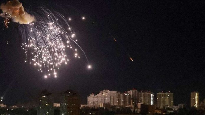 ukraine_resized A Russian attack drone explodes in the night sky over Kyiv, the capital of Ukraine. REUTERS