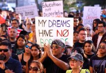 Supporters of Deferred Action for Childhood Arrivals hold a protest rally in San Diego, California. REUTERS FILE