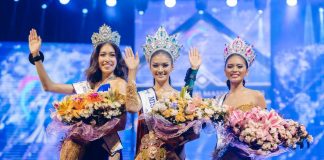 (L-R) Second runner-up Elli Rose Elola, MBM 2023 Yvonne Catamco, and first runner-up Tracy Mae Sunio. Photo by: Ronie Baldonado