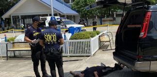 Scene of the Crime Operatives respond to a hostage-taking and bombing scenarios during the Bacolod City Police Office’s simulation exercise in preparation for the upcoming MassKara Festival and barangay and Sangguniang Kabataan elections. BCPO PHOTO