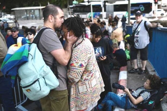 DFA_resized_resized American citizens gather at the port of Haifa as they await word on their evacuation to Cyprus amid the fighting between Israel and Hamas. AFP PHOTO