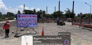 Vehicles weighing 15 tons and below may now use the bailey bridge that connects Laua-an and Bugasong towns in Antique. DPWH ANTIQUE-DEO