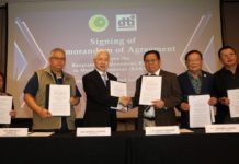 Department of Trade and Industry secretary Alfredo E. Pascual and Bangsamoro Autonomous Region in Muslim Mindanao (BARMM) chief minister Ahod Ebrahim shake hands after signing a partnership deal with the BARMM-Ministry of Trade, Investment, and Tourism in this undated photo. The deal aims to promote Halal local goods and services provided by small and medium enterprises (SMEs) and micro SMEs. DTI PHOTO
