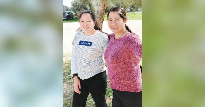 mary june and grace Sisters Mary June Prodigo (left) and Grace Prodigo-Cabrera (right) from Maasin, Iloilo both work as caregivers in Israel. Grace was reported missing since Oct. 7. She was confirmed dead by the Overseas Workers Welfare Administration and the Philippine Embassy in Israel on Oct. 19. MARY JUNE PRODIGO FB PHOTO
