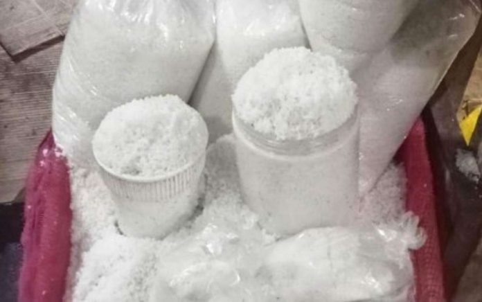 salt_resized The Philippine Council of Agriculture and Fisheries is hopeful Antique could help supply salt with more people engaging in the production. Photo shows salt sold in a local market in Antique. PNA PHOTO BY ANNABEL CONSUELO J. PETINGLAY