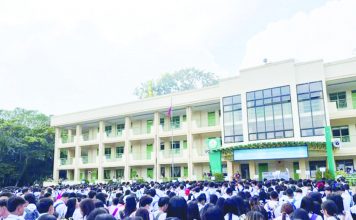 The Department of Education Region 6 assures the schools are safe and that learning will not be hampered if any untoward incident occurs. Photo shows the learners and personnel of the Alimodian National Comprehensive High School in Alimodian, Iloilo during a flag-raising ceremony on Sept. 4. ALIMODIAN NATIONAL COMPREHENSIVE HIGH SCHOOL PHOTO