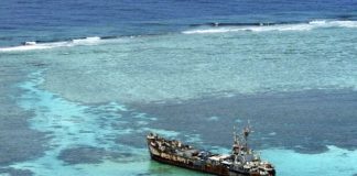 The grounded BRP Sierra Madre on Ayungin (Second Thomas) Shoal in the West Philippine Sea. NIÑO JESUS ORBETA / INQUIRER file photo