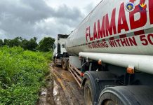 Bureau of Customs - Port of Limay personnel seized a truck loaded with 40,000 liters of smuggled fuel on Oct. 5. BUREAU OF CUSTOMS PHOTO
