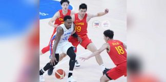Justin Brownlee singlehandedly carried Gilas Pilipinas past China in the 19th Asian Games men’s basketball semifinals. PHOTO COURTESY OF PSC/POC MEDIA GROUP