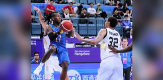 Jaymar Perez spearheaded Gilas Pilipinas’ win over Qatar with 12 points as they advance to the 19th Asian Games men’s basketball quarterfinals. PHOTO COURTESY OF POC-PSC MEDIA POOL