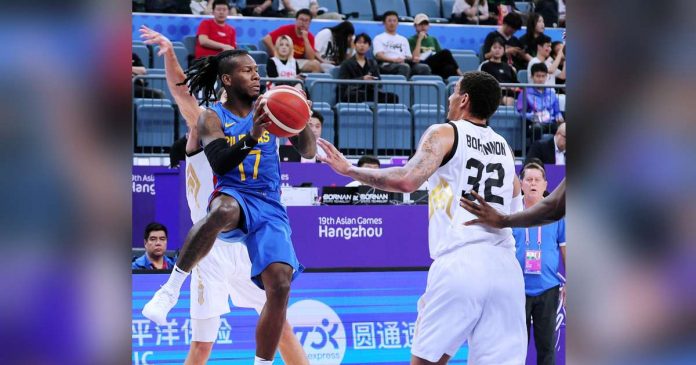 sports gilas_superimposed Jaymar Perez spearheaded Gilas Pilipinas’ win over Qatar with 12 points as they advance to the 19th Asian Games men’s basketball quarterfinals. PHOTO COURTESY OF POC-PSC MEDIA POOL