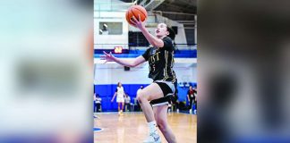 Negrense Kent Jane Pastrana of the University of Santo Tomas Growling Tigresses scores on a layup. UAAP PHOTO