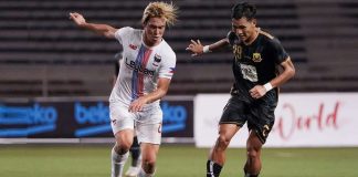 Dynamic Herb-Cebu FC’s Rintaro Hama battles a Shan United player for the ball possession. PHOTO COURTESY OF AFC CUP