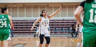 Ilongga Ana Tacatac top-scored for the University of Santo Tomas Growling Tigresses in their win over De La Salle University Lady Archers. UAAP PHOTO