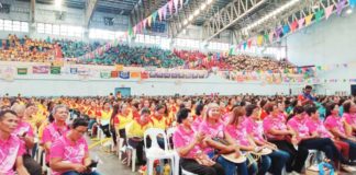 Thousands of Barangay Service Point Officers from Iloilo were feted for their contributions during a congress at the Iloilo Sports Complex on Nov. 24. IME SORNITO/PN