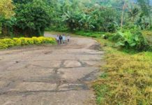 The road in front of Bucari National High School has been accident-prone, according to residents and motorists. CONTRIBUTED PHOTO