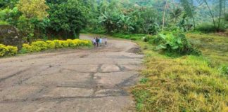 The road in front of Bucari National High School has been accident-prone, according to residents and motorists. CONTRIBUTED PHOTO