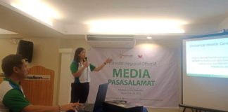 Janimhe C. Jalbuna, head of the Public Affairs Unit of Philippine Health Insurance Corporation Region 6, gives updates on membership rates in the region and possible contribution adjustments on Wednesday, Nov. 29. IME SORNITO/PN