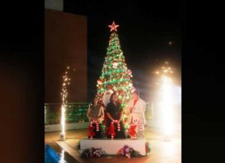 The Ceremonial Lighting of the Christmas tree led by SM Hotels & Conventions Corp Executive Vice President Ms. Peggy Angeles, Bacolod City Councilor Em Ang on behalf of Bacolod City Mayor Hon. Albee Benitez and Park Inn by Radisson Bacolod General Manager Sherwin Lucas.