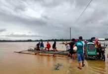 Sigma Municipal Disaster Risk Reduction and Management Office prepositions rescue boats in the town’s barangays Dayhagon and Guintas on Tuesday, Nov. 21. SIGMA MDRRMO PHOTO