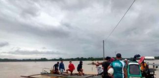 Sigma Municipal Disaster Risk Reduction and Management Office prepositions rescue boats in the town’s barangays Dayhagon and Guintas on Tuesday, Nov. 21. SIGMA MDRRMO PHOTO