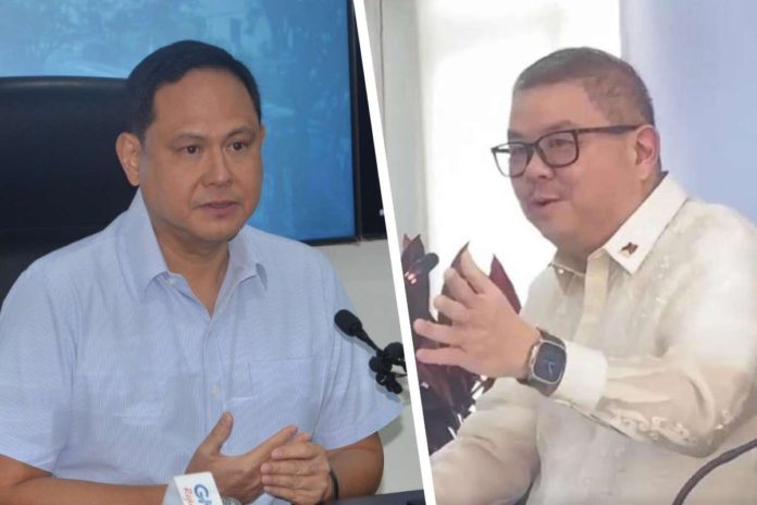 defensor-laurel Gov. Arthur Defensor (left) welcomes Laurel’s appointment of fishing tycoon Francisco Tiu Laurel Jr. (right) as secretary of the Department of Agriculture.