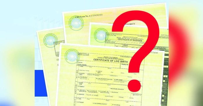 fake_superimposed Six foreigners with Philippine passports submitted birth certificates indicating that they are Filipinos – but the documents were found to be altered, according to the Philippine Statistics Authority.