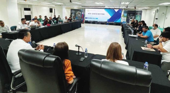 The National Electrification Administration holds a meeting with the officials of Central Negros Electric Cooperative and Negros Electric and Power Corp.