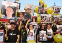 March reaches Jerusalem calling for release of Israeli hostages Family members, friends and supporters of the hostages held by Hamas in the Gaza Strip take part in a march from Tel Aviv to Jerusalem. During their march protesters stopped to release yellow helium balloons. EPA