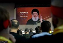 Hezbollah bucks all-out war on Israel over Gaza – for now Lebanese people watch as Hezbollah leader Hassan Nasrallah speaks from an undisclosed location. BBC