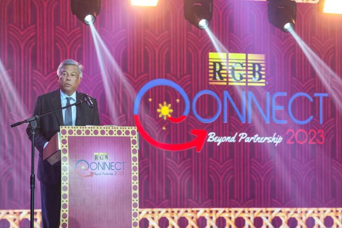 pagcor1 PAGCOR Chairman and CEO Alejandro Tengco emphasizes the growth opportunities for the Philippine gaming industry during the recent RGB International Gala Night.