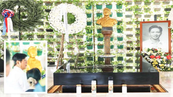 para_resized President Ferdinand R. Marcos Jr. (inset) visits the tomb of his father, former President Ferdinand E. Marcos Sr., at the Libingan ng mga Bayani in Taguig City on All Saints' Day, Nov. 1. 2023. MALACAÑANG Photo