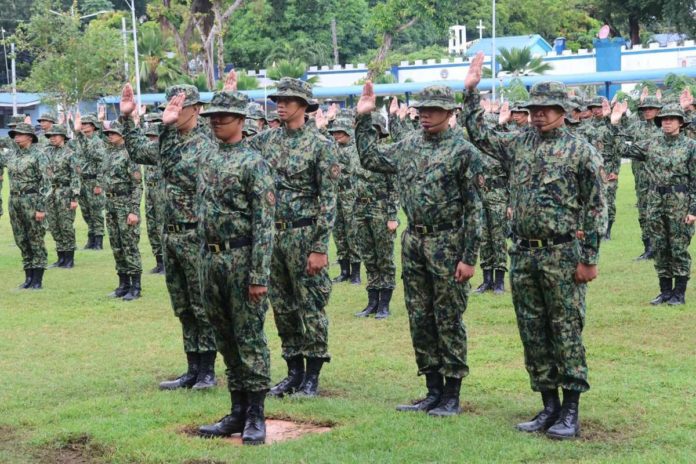 rookie_cops_resized New police officers take their oath as members of the Police Regional Office 6 at the parade ground of Camp Martin Delgado in Iloilo City on Tuesday, Nov. 14. PRO-6 PHOTO
