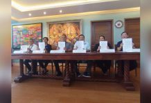 City gov’t allots P180M for new slaughterhouse The Iloilo City Government led by Mayor Jerry P. Treñas (4th from left) signs a P180-million loan agreement with the Development Bank of the Philippines for the construction of the city’s state-of-the-art AAA slaughterhouse on Monday, Nov. 6. MARY JOY CAVAÑAS/PN