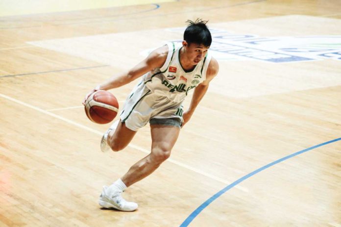 sports_CSB_resized Mark Sangco had his best game of the season for College of St. Benilde Blazers in their win over Colegio de San Juan de Letran Knights. PHOTO COURTESY OF NCAA/GMA SPORTS