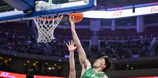 De La Salle University Green Archers’ Kevin Quiambao soars for a layup. UAAP PHOTO