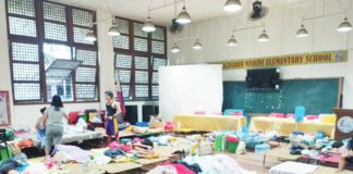 Fire victims in Barangay 29, Bacolod City seek temporary shelter at Apolinario Mabini Elementary School. MAE SINGUAY/PN