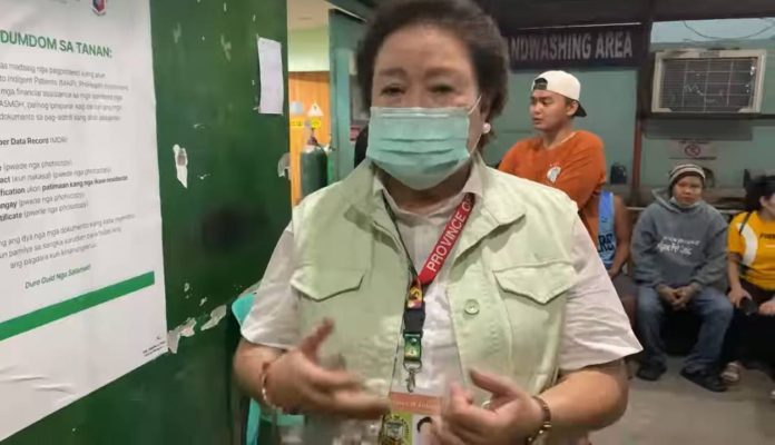 cadiao Gov. Rhodora Cadiao visits the Angel Salazar Memorial General Hospital in San Jose de Buenavista, Antique following a bus accident in Hamtic town on Tuesday, Dec. 5.