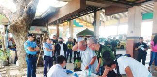 The Philippine Drug Enforcement Agency Region 6, Highway Patrol Group and Land Transportation Office conduct random drug tests on taxi drivers at the three transport terminals in Iloilo City. PDEA-6 PHOTO
