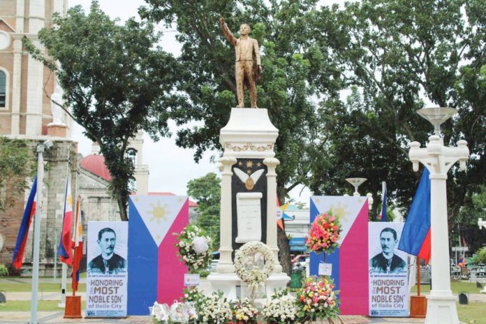 mary_joy_news_graciano_copy_resized (1) This statue of Graciano Lopez Jaena in Iloilo City’s Jaro Plaza is a tribute to his heroism. He was born in Jaro district on Dec. 18, 1856.