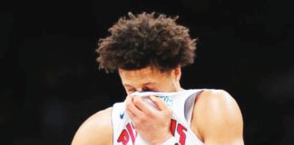 Detroit's Cade Cunningham turned emotional as the Pistons continued their losing run in the 2023-24 NBA Season. AP PHOTO