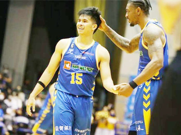 Kiefer Ravena tallied 13 points in Shiga Lakes' overtime win against Veltex Shizuoka. PHOTO COURTESY OF SHIGA LAKES