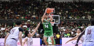 Mark Nonoy produced eight points, three rebounds, and three steals for De La Salle University Green Archers in Game 3 of the UAAP Season 86 men’s basketball championship. UAAP PHOTO
