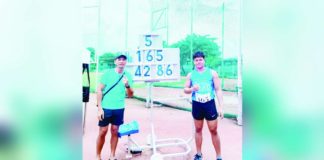 Bacolodnon Airex Villanueva, representing Iloilo Province, captured a gold medal in the juniors men’s discus throw. PHOTO COURTESY OF ADDY ARCA
