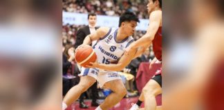 Ilonggo Kiefer Ravena tallied 14 points in Shiga Lakes’ victory over Iwahe Big Bulls. PHOTO COURTESY OF SHIGA LAKES