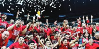 San Beda University Red Lions are back as champions of NCAA Season 99 men’s basketball. PHOTO COURTESY OF NCAA/GMA SPORTS